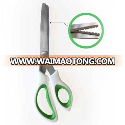 stainless steel blade with combi color ABS handle Pinking shears/tailor scissors